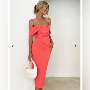 Brand new with tags off shoulder midi dress